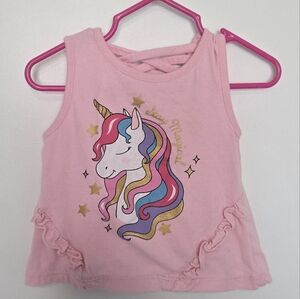 Pink Unicorn Kids Tank Top